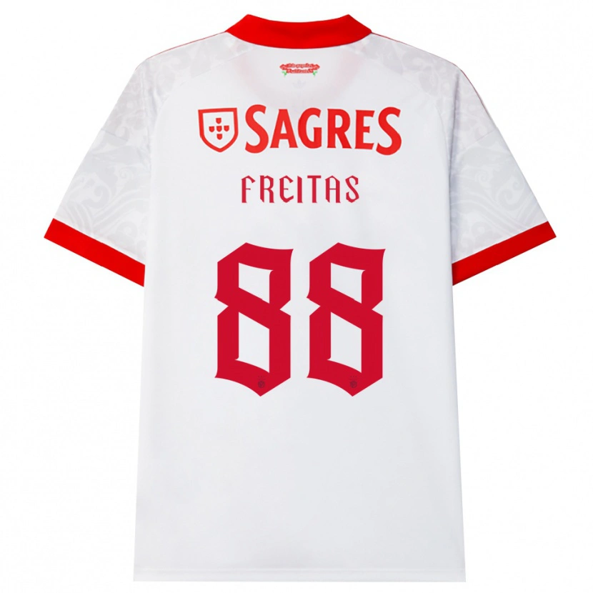 Danxen Mænd Tiago Freitas #88 Hvid Rød Gul Udebane Spillertrøjer 2026/27 Trøje T-Shirt