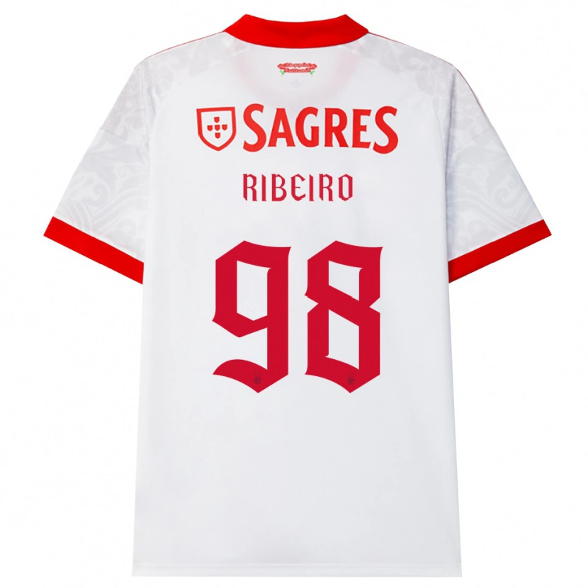 Danxen Mænd Ricardo Ribeiro #98 Hvid Rød Gul Udebane Spillertrøjer 2026/27 Trøje T-Shirt