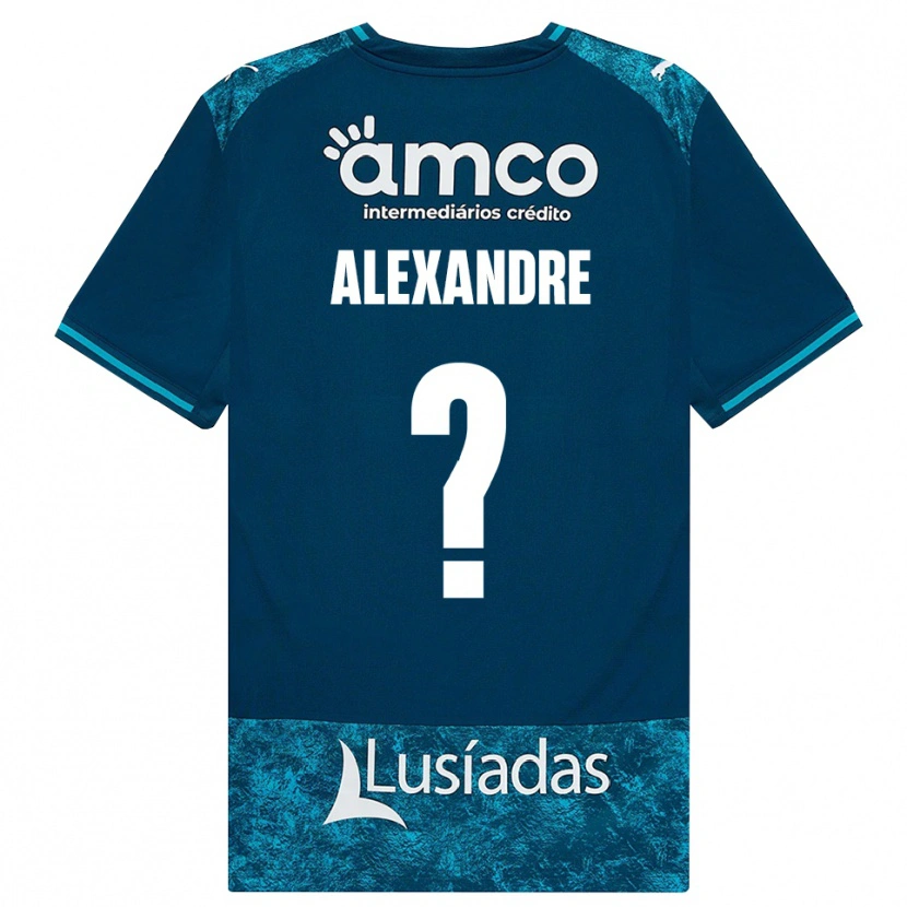 Danxen Mænd Daniel Alexandre #0 Mørkskifergrå Mellemturkis Udebane Spillertrøjer 2026/27 Trøje T-Shirt
