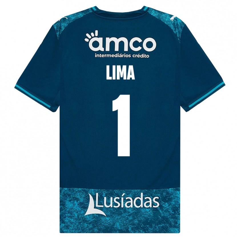 Danxen Mænd Aline Lima #1 Mørkskifergrå Mellemturkis Udebane Spillertrøjer 2026/27 Trøje T-Shirt