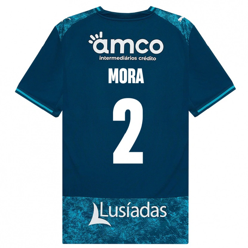Danxen Mænd Ziad Mora #2 Mørkskifergrå Mellemturkis Udebane Spillertrøjer 2026/27 Trøje T-Shirt