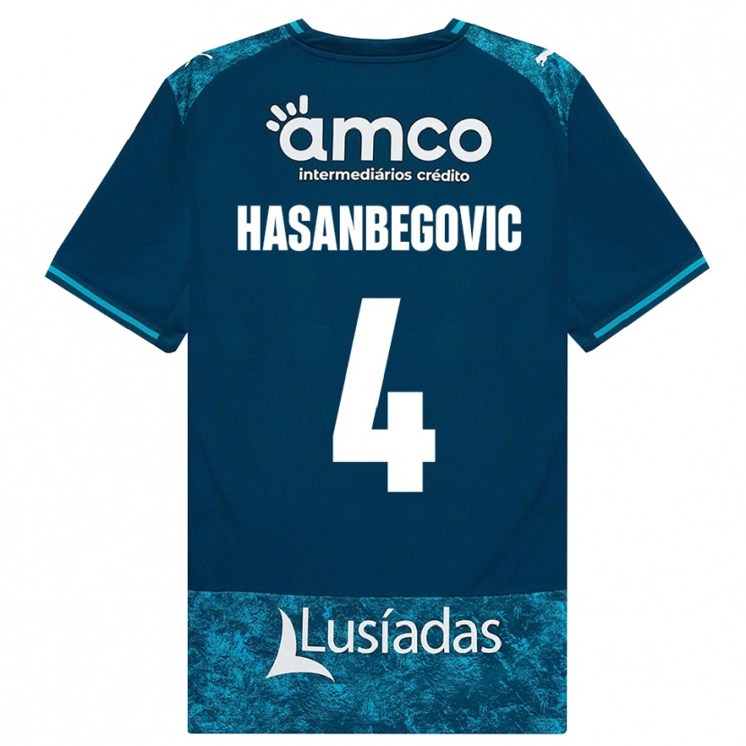 Danxen Mænd Melisa Hasanbegović #4 Mørkskifergrå Mellemturkis Udebane Spillertrøjer 2026/27 Trøje T-Shirt