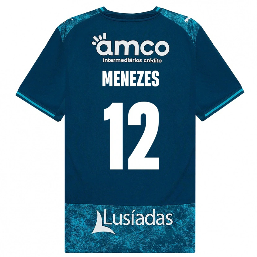Danxen Mænd Gabriel Menezes #12 Mørkskifergrå Mellemturkis Udebane Spillertrøjer 2026/27 Trøje T-Shirt
