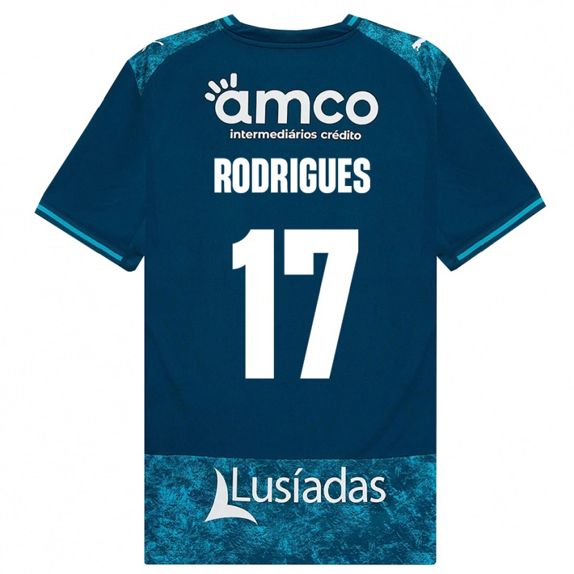 Danxen Mænd Tânia Rodrigues #17 Mørkskifergrå Mellemturkis Udebane Spillertrøjer 2026/27 Trøje T-Shirt