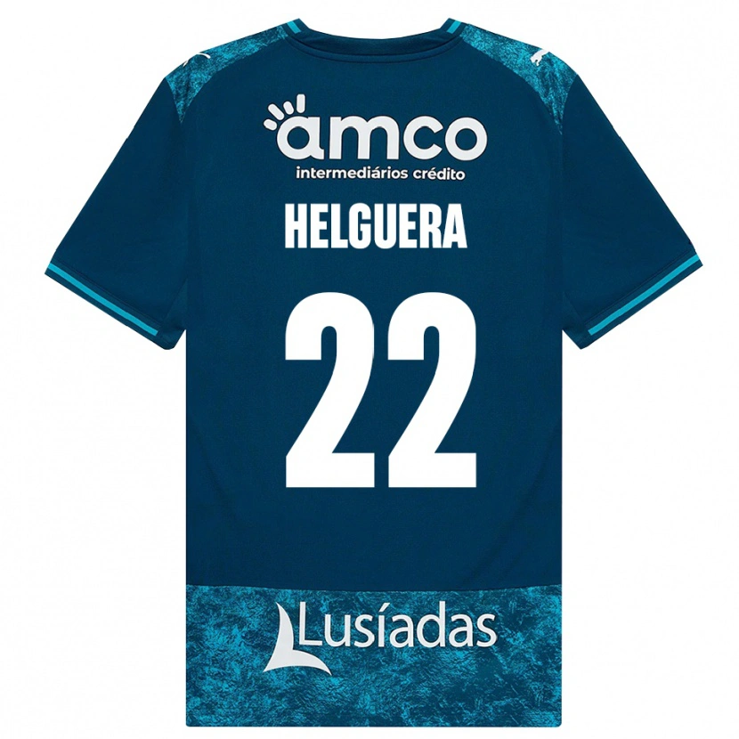 Danxen Mænd Thiago Helguera #22 Mørkskifergrå Mellemturkis Udebane Spillertrøjer 2026/27 Trøje T-Shirt