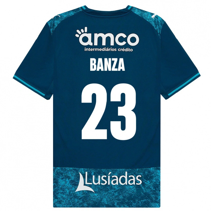 Danxen Mænd Simon Banza #23 Mørkskifergrå Mellemturkis Udebane Spillertrøjer 2026/27 Trøje T-Shirt