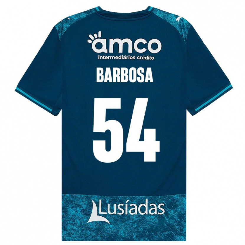 Danxen Mænd Gui Barbosa #54 Mørkskifergrå Mellemturkis Udebane Spillertrøjer 2026/27 Trøje T-Shirt