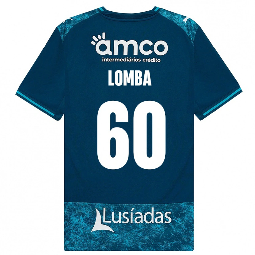 Danxen Mænd João Lomba #60 Mørkskifergrå Mellemturkis Udebane Spillertrøjer 2026/27 Trøje T-Shirt