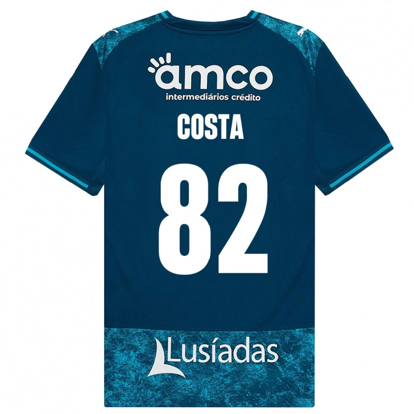 Danxen Mænd Gui Costa #82 Mørkskifergrå Mellemturkis Udebane Spillertrøjer 2026/27 Trøje T-Shirt