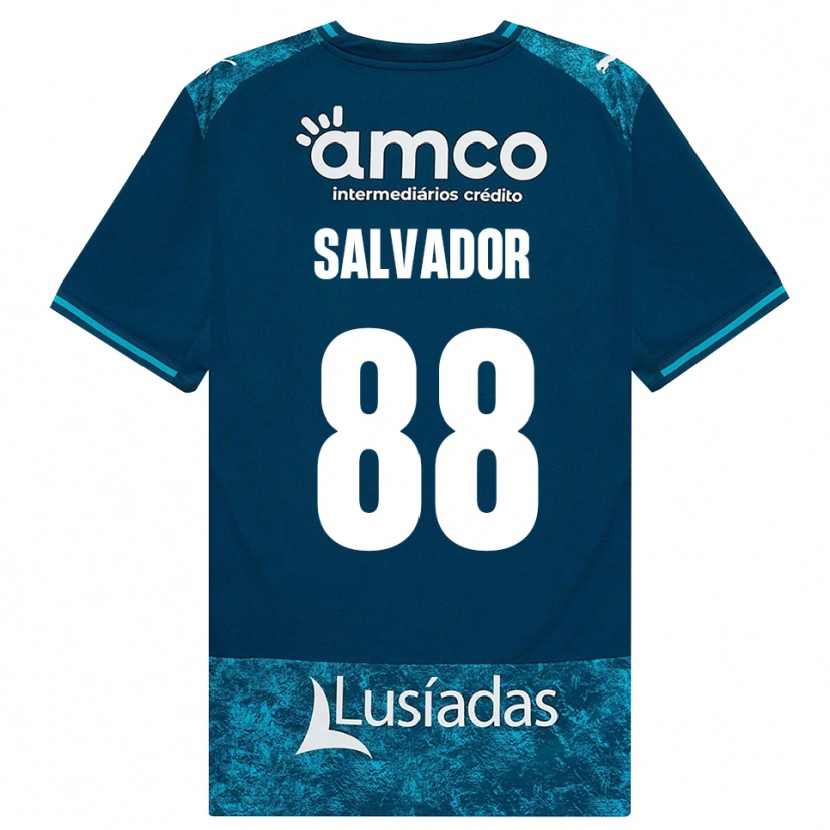 Danxen Mænd João Salvador #88 Mørkskifergrå Mellemturkis Udebane Spillertrøjer 2026/27 Trøje T-Shirt