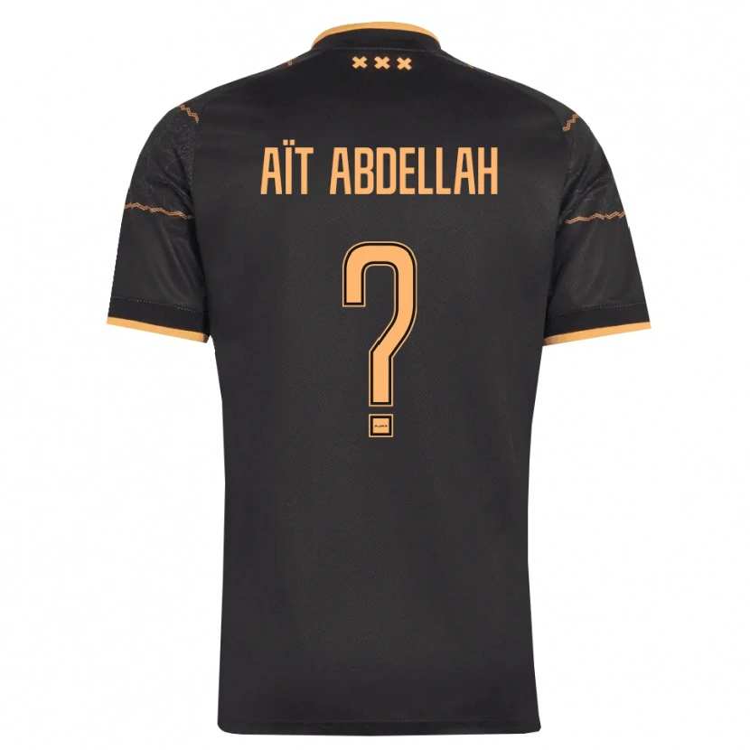 Danxen Mænd Waleed Aït Abdellah #0 Sort Orange Udebane Spillertrøjer 2026/27 Trøje T-Shirt