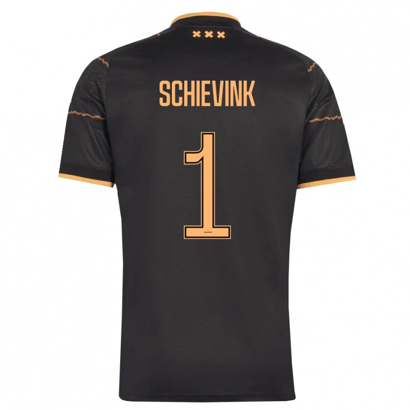 Danxen Mænd Floris Schievink #1 Sort Orange Udebane Spillertrøjer 2026/27 Trøje T-Shirt