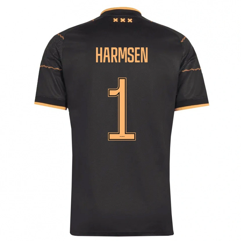 Danxen Mænd Tymo Harmsen #1 Sort Orange Udebane Spillertrøjer 2026/27 Trøje T-Shirt