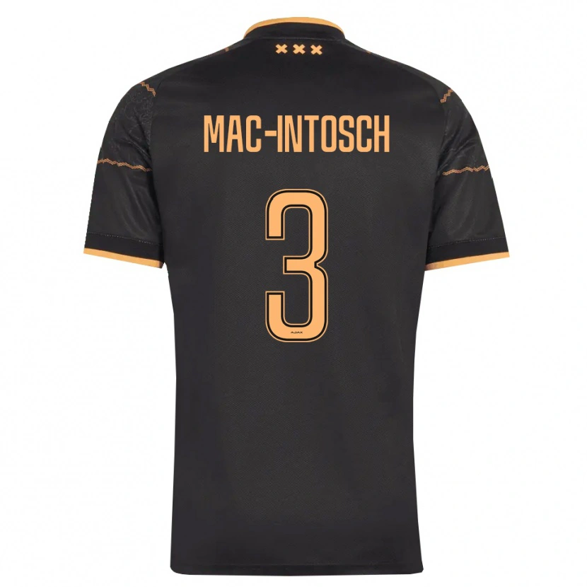 Danxen Mænd Calvin Mac-Intosch #3 Sort Orange Udebane Spillertrøjer 2026/27 Trøje T-Shirt