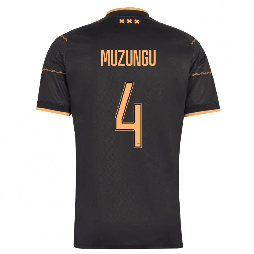 Danxen Mænd Marvyn Muzungu #4 Sort Orange Udebane Spillertrøjer 2026/27 Trøje T-Shirt