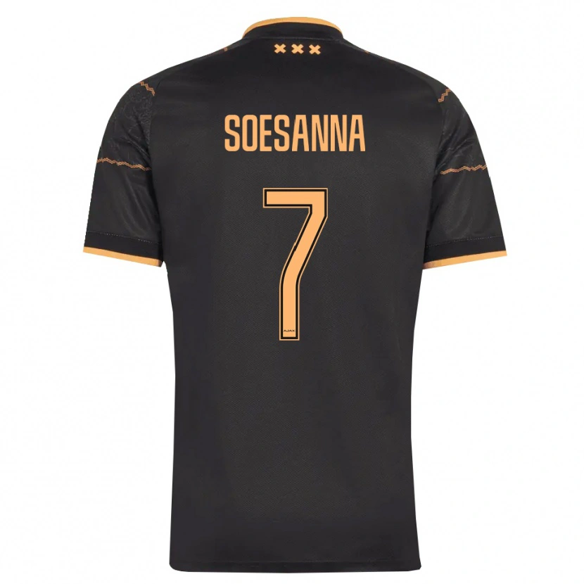 Danxen Mænd Jaden Soesanna #7 Sort Orange Udebane Spillertrøjer 2026/27 Trøje T-Shirt