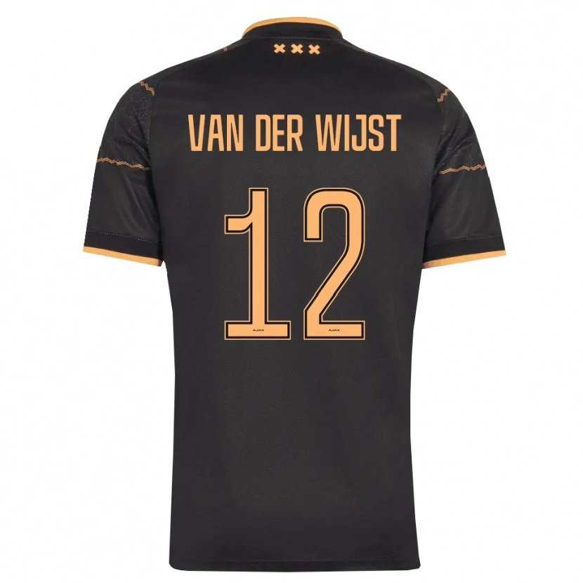 Danxen Mænd Giovanni Van Der Wijst #12 Sort Orange Udebane Spillertrøjer 2026/27 Trøje T-Shirt