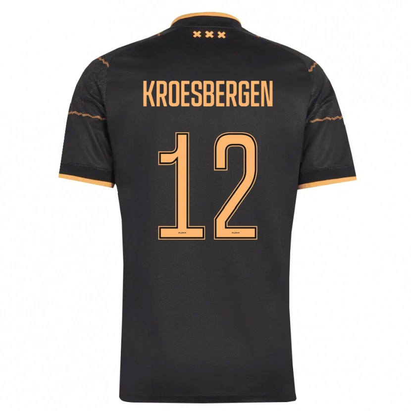 Danxen Mænd Branko Kroesbergen #12 Sort Orange Udebane Spillertrøjer 2026/27 Trøje T-Shirt