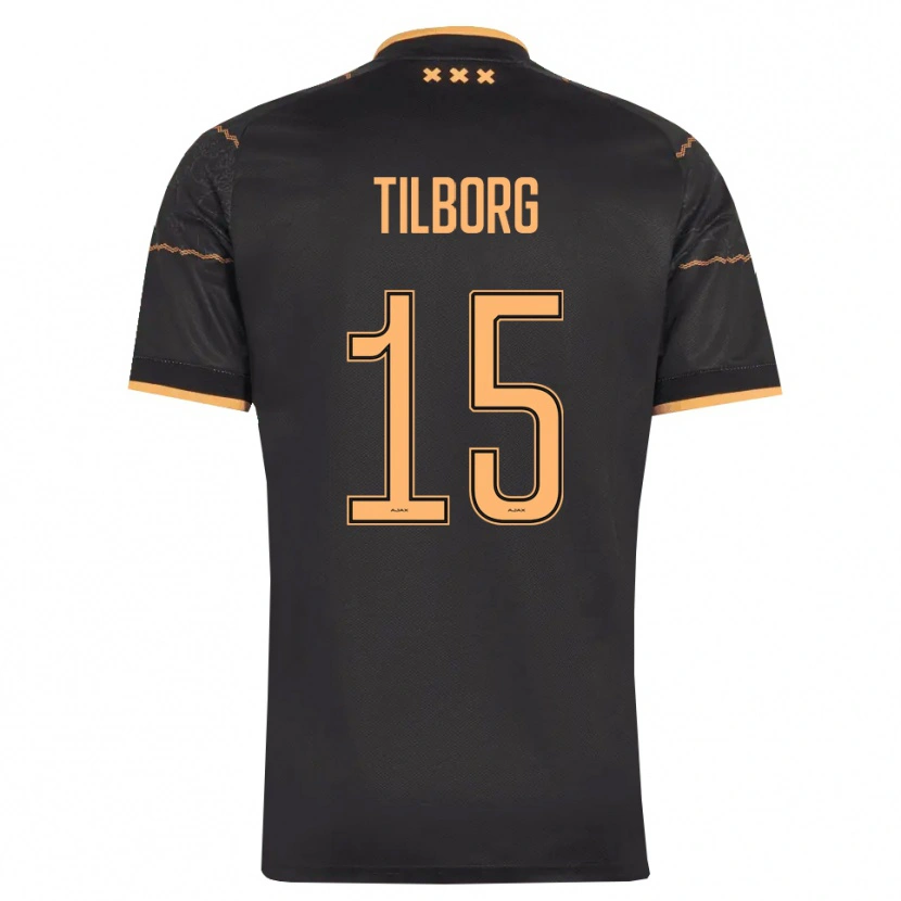 Danxen Mænd Sesynijo Tilborg #15 Sort Orange Udebane Spillertrøjer 2026/27 Trøje T-Shirt