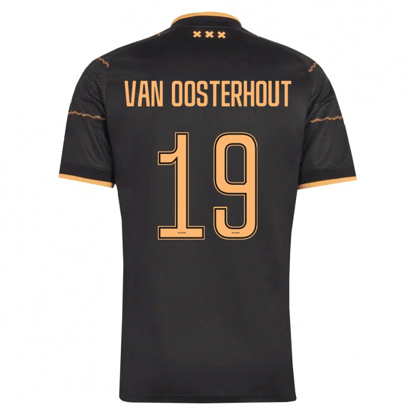 Danxen Mænd Charly Van Oosterhout #19 Sort Orange Udebane Spillertrøjer 2026/27 Trøje T-Shirt