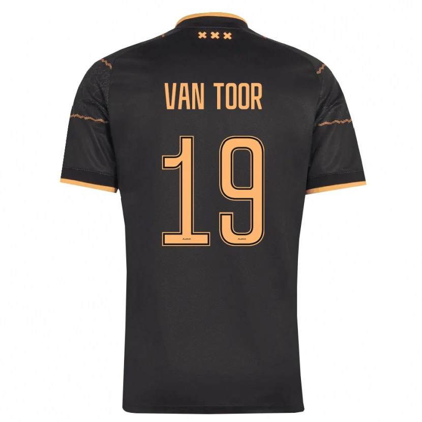 Danxen Mænd Julian Van Toor #19 Sort Orange Udebane Spillertrøjer 2026/27 Trøje T-Shirt