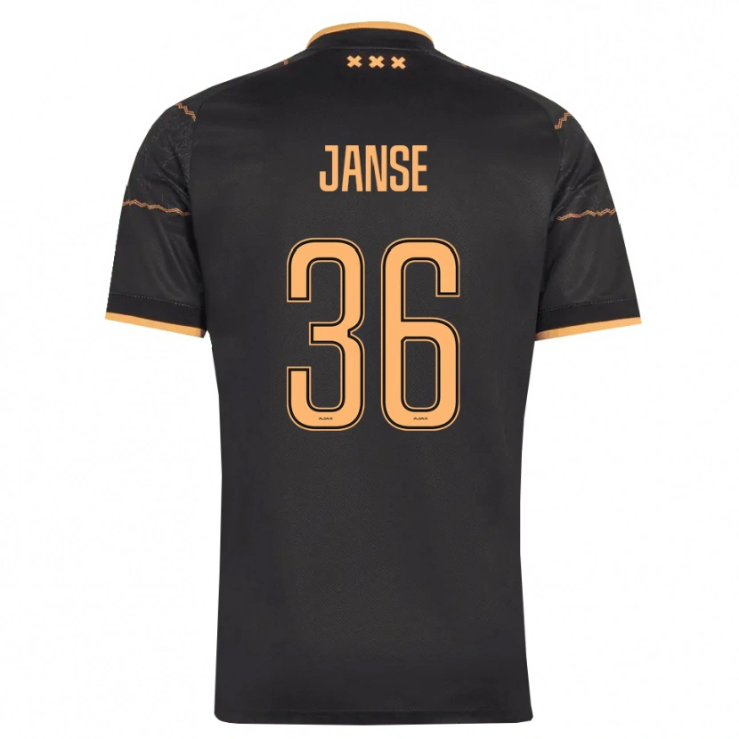 Danxen Mænd Dies Janse #36 Sort Orange Udebane Spillertrøjer 2026/27 Trøje T-Shirt