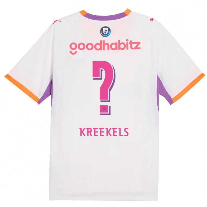 Danxen Mænd Mees Kreekels #0 Hvid Lilla Orange Udebane Spillertrøjer 2026/27 Trøje T-Shirt