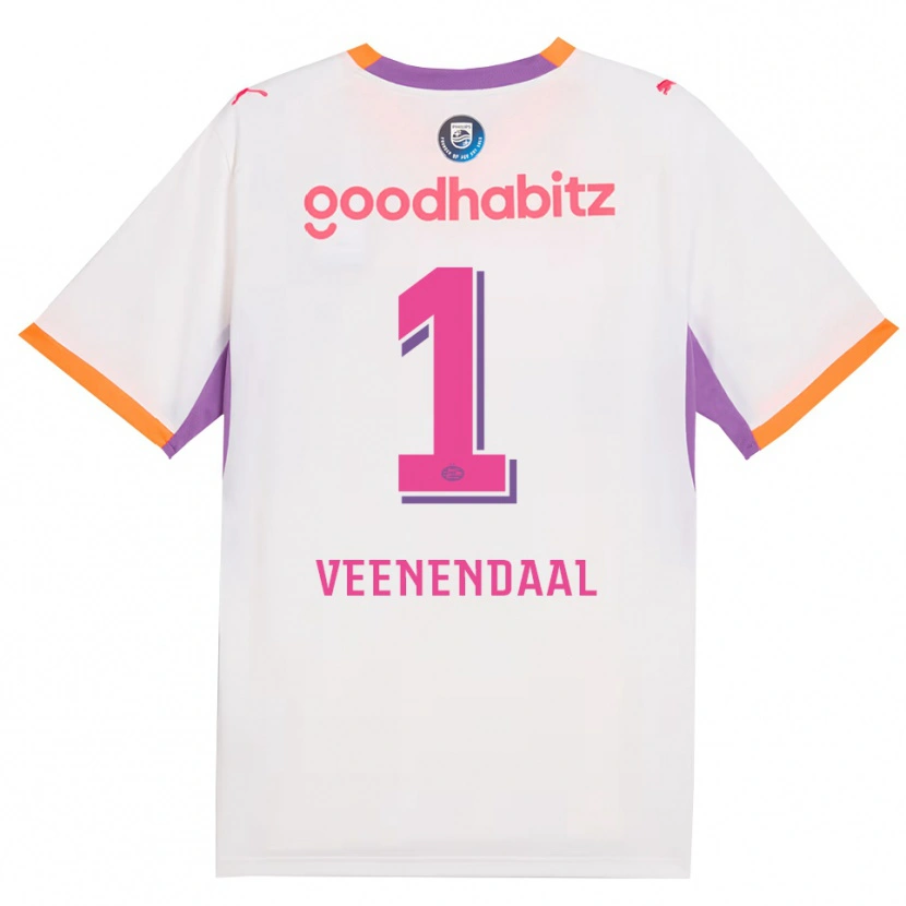 Danxen Mænd Sari Van Veenendaal #1 Hvid Lilla Orange Udebane Spillertrøjer 2026/27 Trøje T-Shirt