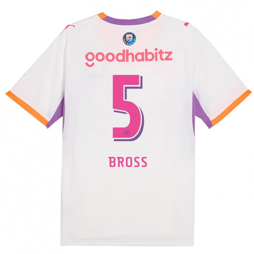 Danxen Mænd Melanie Bross #5 Hvid Lilla Orange Udebane Spillertrøjer 2026/27 Trøje T-Shirt