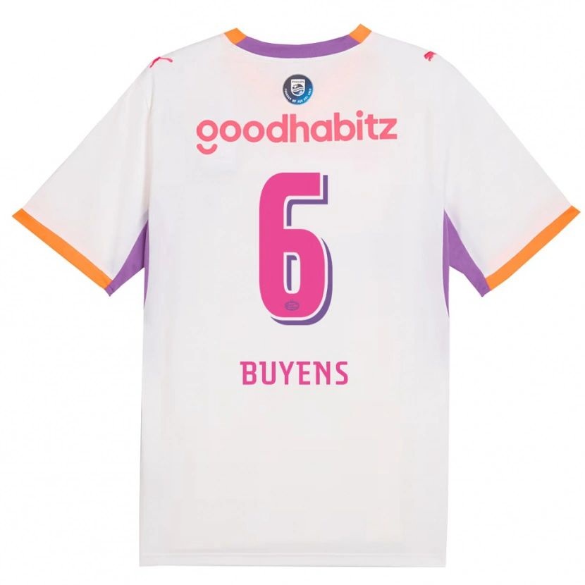 Danxen Mænd Mathieu Buyens #6 Hvid Lilla Orange Udebane Spillertrøjer 2026/27 Trøje T-Shirt