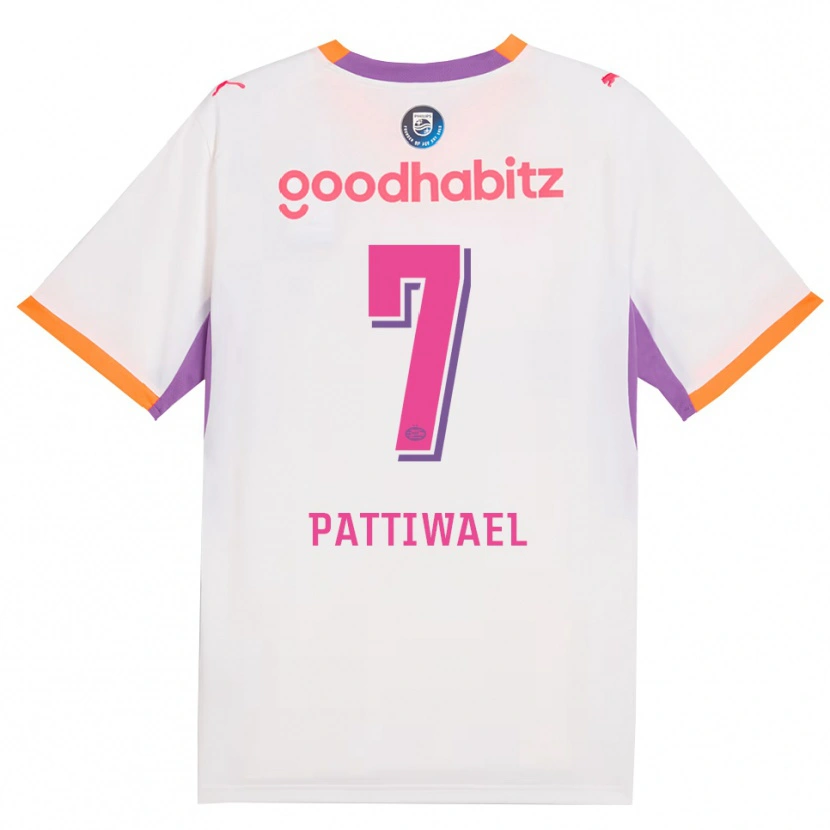 Danxen Mænd Naomi Pattiwael #7 Hvid Lilla Orange Udebane Spillertrøjer 2026/27 Trøje T-Shirt