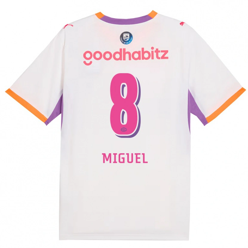 Danxen Mænd Yani Miguel #8 Hvid Lilla Orange Udebane Spillertrøjer 2026/27 Trøje T-Shirt