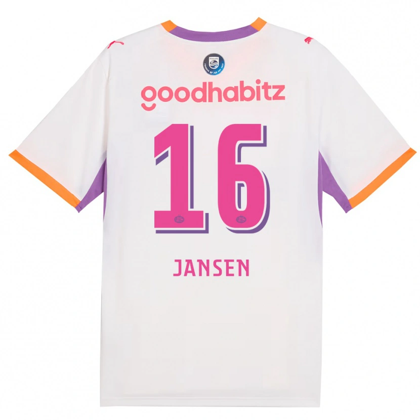 Danxen Mænd Sem Jansen #16 Hvid Lilla Orange Udebane Spillertrøjer 2026/27 Trøje T-Shirt