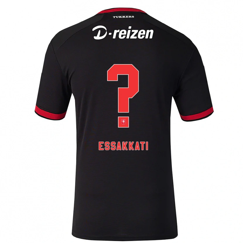 Danxen Mænd Mohamed Essakkati #0 Rød Hvid Sort Udebane Spillertrøjer 2026/27 Trøje T-Shirt