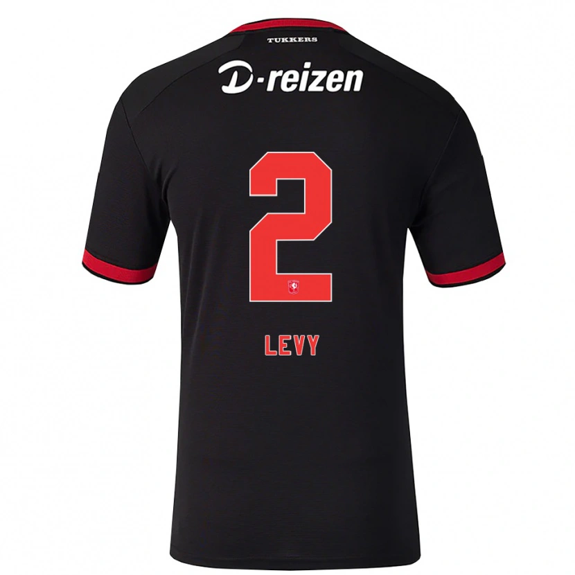 Danxen Mænd Ofek Levy #2 Rød Hvid Sort Udebane Spillertrøjer 2026/27 Trøje T-Shirt