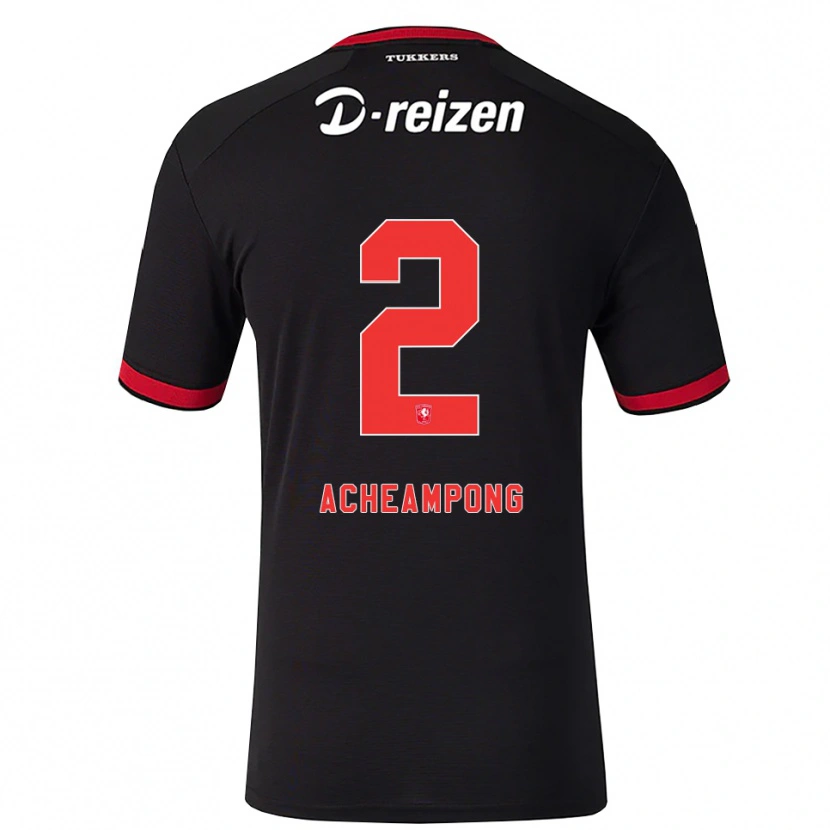 Danxen Mænd Sage Acheampong #2 Rød Hvid Sort Udebane Spillertrøjer 2026/27 Trøje T-Shirt