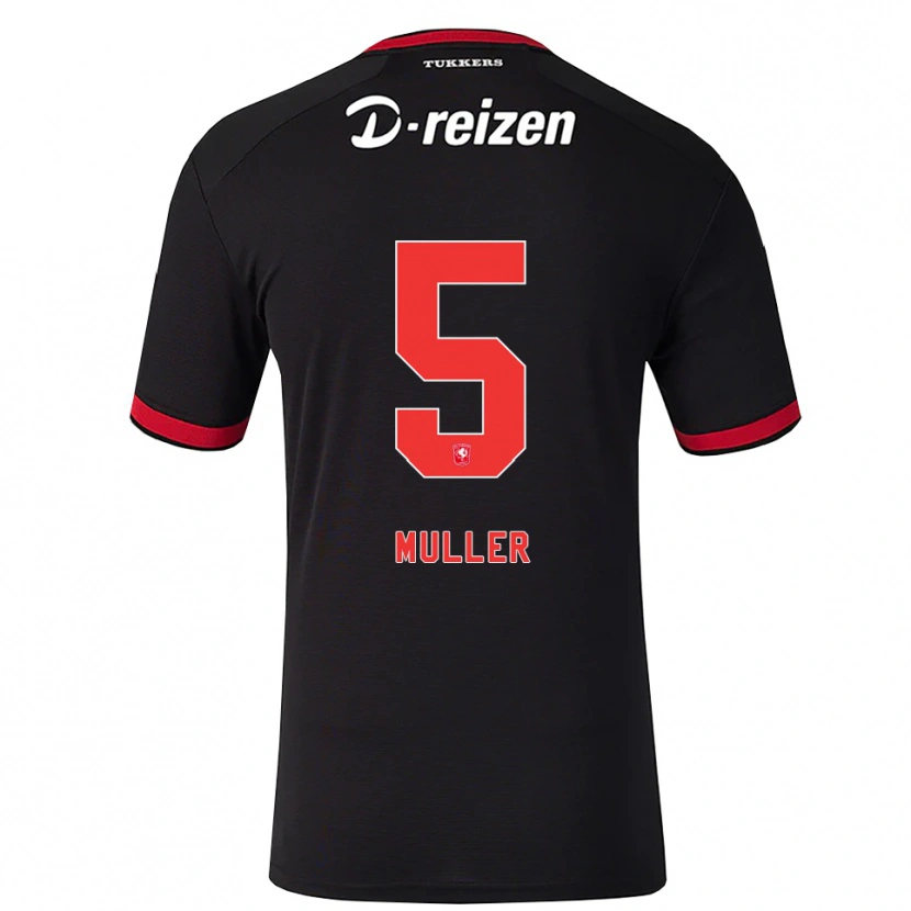 Danxen Mænd Timothy Muller #5 Rød Hvid Sort Udebane Spillertrøjer 2026/27 Trøje T-Shirt
