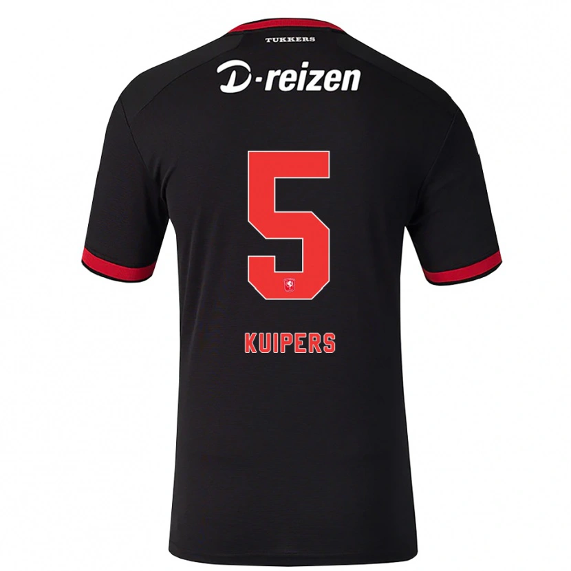 Danxen Mænd Bas Kuipers #5 Rød Hvid Sort Udebane Spillertrøjer 2026/27 Trøje T-Shirt