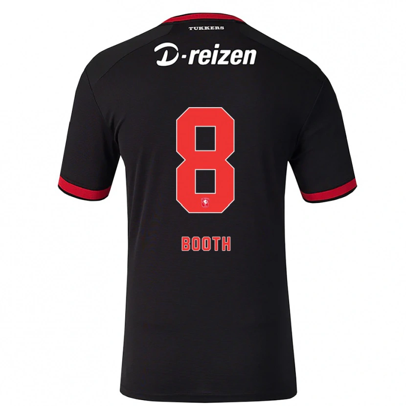 Danxen Mænd Taylor Booth #8 Rød Hvid Sort Udebane Spillertrøjer 2026/27 Trøje T-Shirt