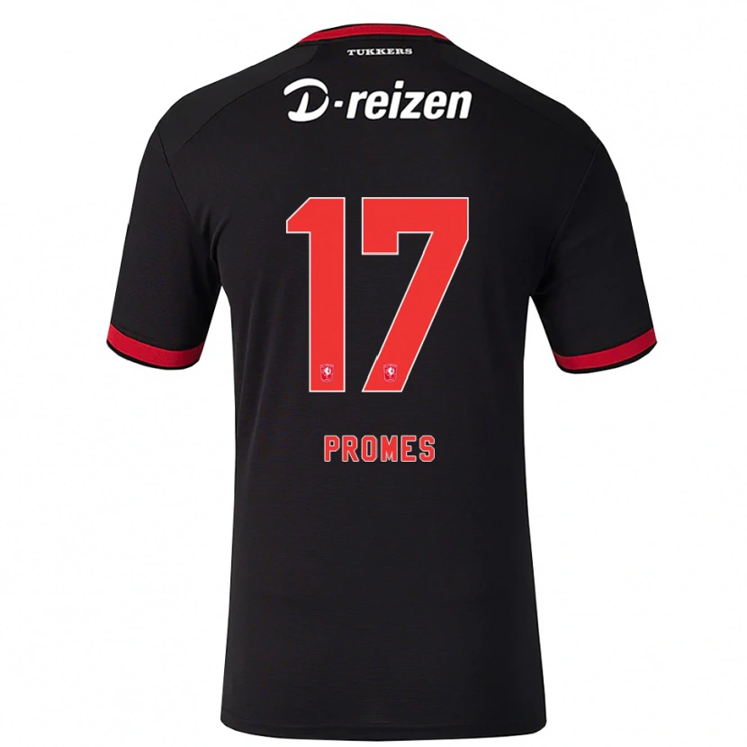 Danxen Mænd Rodrigo Promes #17 Rød Hvid Sort Udebane Spillertrøjer 2026/27 Trøje T-Shirt