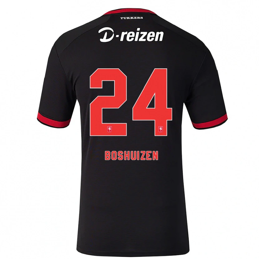 Danxen Mænd Annouk Boshuizen #24 Rød Hvid Sort Udebane Spillertrøjer 2026/27 Trøje T-Shirt