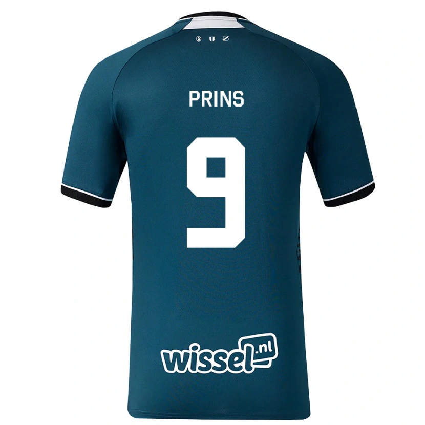 Danxen Mænd Femke Prins #9 Mørkskifergrå Hvid Udebane Spillertrøjer 2026/27 Trøje T-Shirt