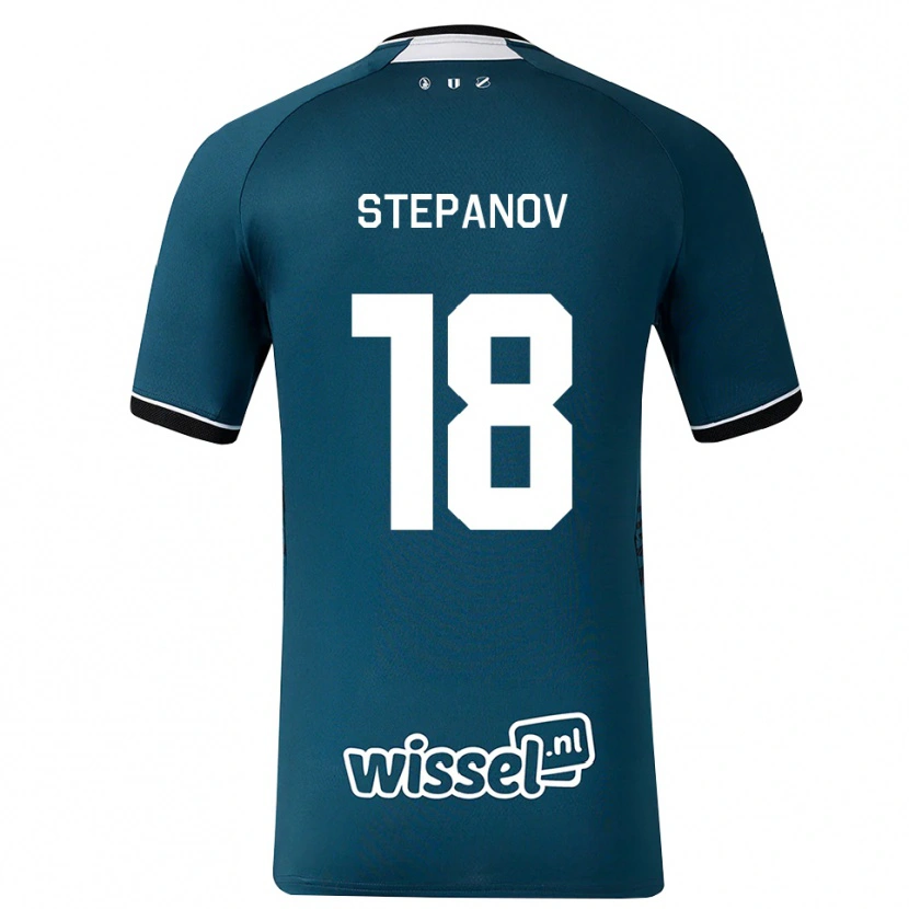 Danxen Mænd Artem Stepanov #18 Mørkskifergrå Hvid Udebane Spillertrøjer 2026/27 Trøje T-Shirt