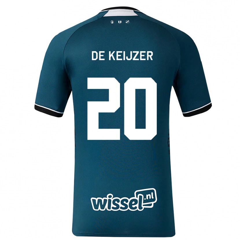 Danxen Mænd Lotje De Keijzer #20 Mørkskifergrå Hvid Udebane Spillertrøjer 2026/27 Trøje T-Shirt