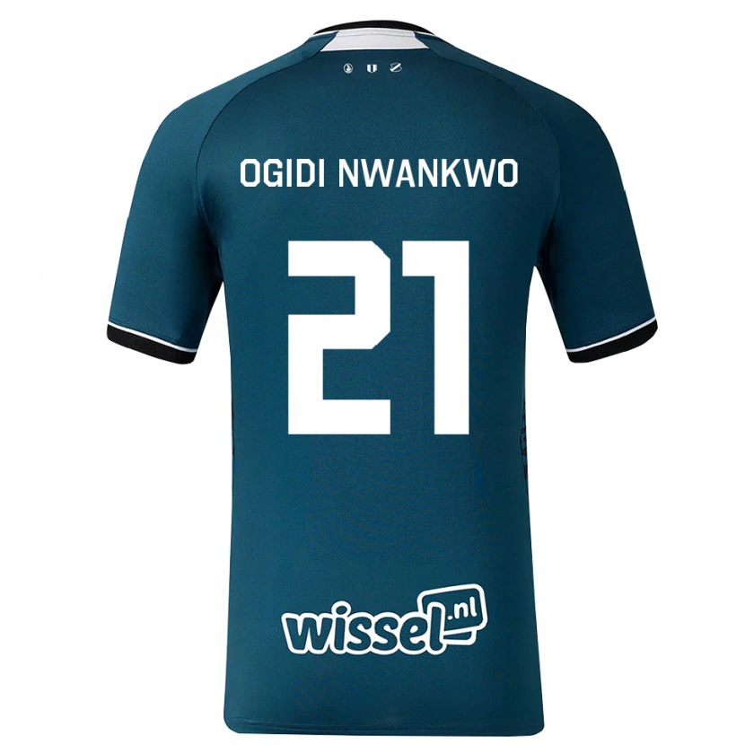 Danxen Mænd Neville Ogidi Nwankwo #21 Mørkskifergrå Hvid Udebane Spillertrøjer 2026/27 Trøje T-Shirt