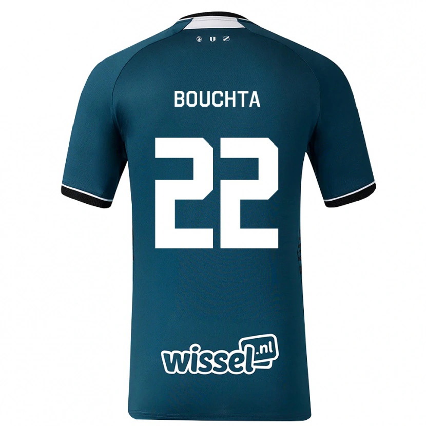 Danxen Mænd Dani Bouchta #22 Mørkskifergrå Hvid Udebane Spillertrøjer 2026/27 Trøje T-Shirt