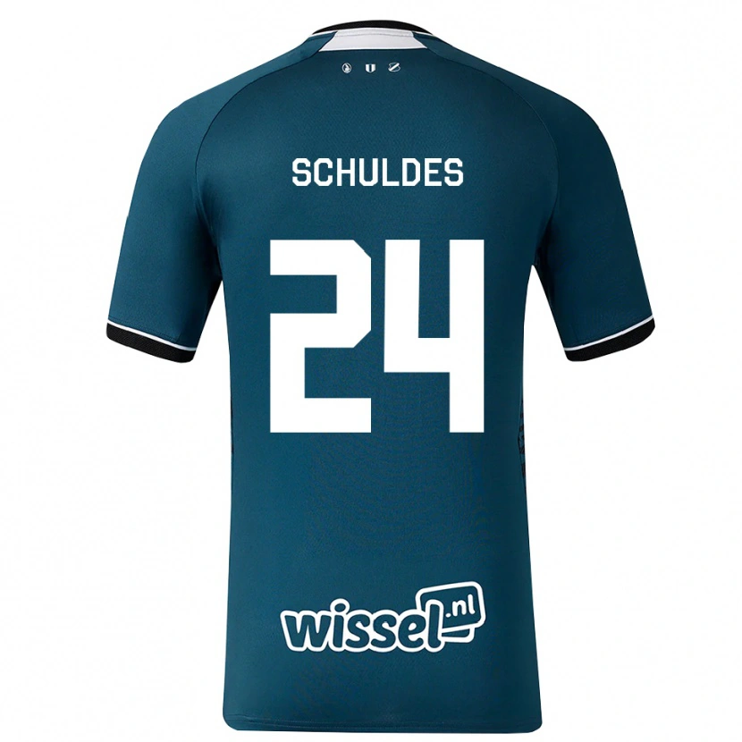 Danxen Mænd Jamie Schuldes #24 Mørkskifergrå Hvid Udebane Spillertrøjer 2026/27 Trøje T-Shirt