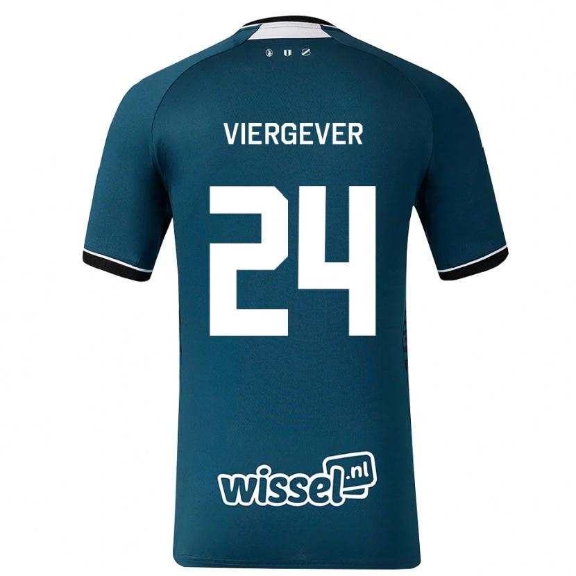 Danxen Mænd Nick Viergever #24 Mørkskifergrå Hvid Udebane Spillertrøjer 2026/27 Trøje T-Shirt