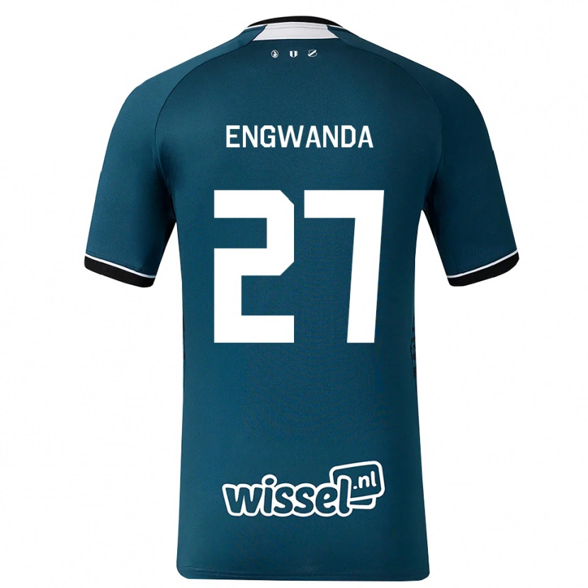 Danxen Mænd Alonzo Engwanda #27 Mørkskifergrå Hvid Udebane Spillertrøjer 2026/27 Trøje T-Shirt