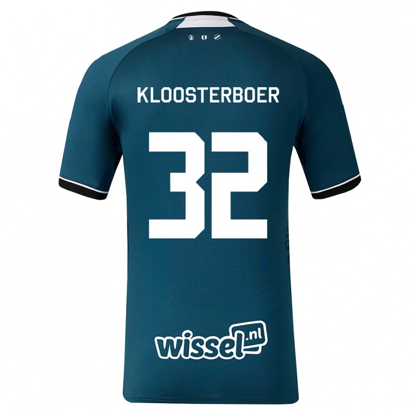 Danxen Mænd Per Kloosterboer #32 Mørkskifergrå Hvid Udebane Spillertrøjer 2026/27 Trøje T-Shirt